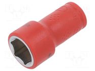 Socket; 6-angles,insulated,socket spanner; HEX 14mm; 1/4" WIHA