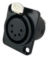 XLR CONNECTOR, JACK, 5POS, PANEL