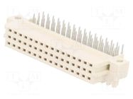 Connector: DIN 41612; socket; female; PIN: 48; angled 90°; THT TE Connectivity