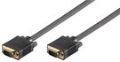 Full HD SVGA Monitor Cable, gold-plated, 0.8 m, black - VGA male (15-pin) > VGA male (15-pin)