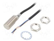 Sensor: inductive; OUT: PNP / NO; 0÷8mm; 10÷30VDC; M18; 5m; IP67 OMRON