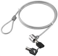 Security Lock for Notebooks and PCs - steel cable with lock, 2 keys included