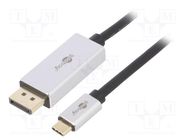 Adapter; DisplayPort 1.4,HDCP 2.2; DisplayPort plug,USB C plug Goobay