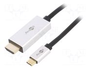 Adapter; HDCP 2.2,HDMI 2.1; HDMI plug,USB C plug; gold-plated GOOBAY