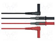 Test leads; Inom: 10A; Len: 1m; banana plug,both sides; black,red KPS