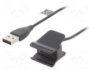 Cable: for smartwatch charging; 1m; 1A; Fitbit Alta HR; black AKYGA