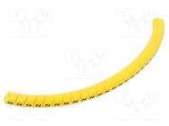 Markers; 2.5÷5mm; PVC; yellow; -30÷60°C; leaded; PA-1; UL94V-0 PARTEX