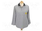Polo shirt with long sleeves; ESD; XS; grey STATICTEC