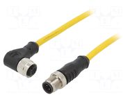 Cable: for sensors/automation; M12; PIN: 4; 10m; plug; 250VDC; 4A MUELLER ELECTRIC