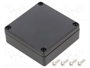 Enclosure: multipurpose; X: 60mm; Y: 60mm; Z: 22mm; 1551W; black HAMMOND