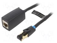 Extender Ethernet; RJ45 socket,RJ45 plug; F/FTP; Cat 8; OFC; PVC VENTION