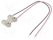 6F22 connector; 6F22,6LR61; Batt.no: 2; on cable; cables; 185mm KEYSTONE