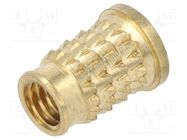 Threaded insert; brass; M5; BN 37901; L: 10.1mm; for plastic TAPPEX