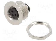 Connector: M9; socket; female; Plating: gold-plated; 125V; 4A; IP67 BINDER