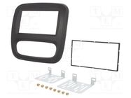 Radio frame; Fiat,Nissan,Opel,Renault; 2 DIN; black 4CARMEDIA