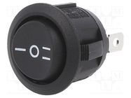 ROCKER; SP3T; Pos: 3; ON-OFF-ON; 10A/28VDC; black; none; RA; UL94V-2 SWITCH COMPONENTS