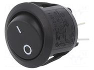 ROCKER; DPST; Pos: 2; ON-OFF; 10A/28VDC; black; none; RA; Body: black SWITCH COMPONENTS