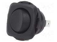 ROCKER; SPDT; Pos: 2; ON-ON; 10A/28VDC; black; none; RB; Body: black SWITCH COMPONENTS