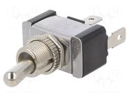 Switch: toggle; Pos: 2; SPST; OFF-(ON); 21A/14VDC; Leads: connectors SWITCH COMPONENTS