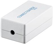 Network Connection Box CAT 5e (100 MHz), UTP, UTP, silver - to connect 2x Ethernet cables, unshielded, termination strip for tool-free IDC mounting