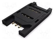 Connector: for cards; Mini SIM; with hinged cover; SMT; PIN: 6; 1A GCT