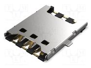 Connector: for cards; Nano SIM; push-pull; SMT; gold flash; PIN: 6 Global Connector Technology (GCT)