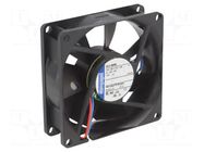 Fan: DC; axial; 12VDC; 80x80x25.4mm; 58m3/h; 26dBA; slide; 2600rpm EBM-PAPST