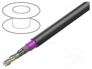 Wire; S/FTP; 4x2x23AWG; 7; wire; OFC; Insulation: PE; black; 50m LOGILINK