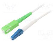 Fiber patch cord; OS2; LC/UPC,SC/APC; 10m; Optical fiber: 9/125um Goobay