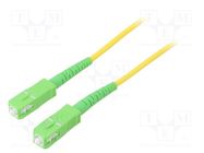 Fiber patch cord; OS2; SC/APC,both sides; 2m; LSZH; yellow Goobay