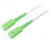 Fiber patch cord; OS2; SC/APC,both sides; 15m; LSZH; white Goobay