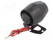 Sound transducer: siren; -40÷85°C; Uoper: 9÷16VDC; 69x75x57mm 