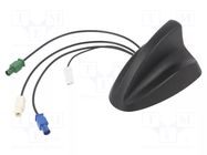 Antenna; automotive,SHARK; AM,DVB-T,FM,GPS,TV; universal; 0.25m CALEARO