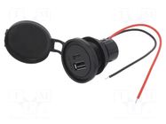 USB power supply; USB A socket,USB C socket; Sup.volt: 8÷34VDC PRO CAR