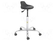 Stool; ESD; Seat dim: 330x230mm; 430÷555mm; Rsurf: 0.1÷1MΩ RT WORK