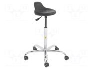 Stool; ESD; Seat dim: 330x230mm; 550÷800mm; Rsurf: 0.1÷1MΩ 