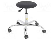 Stool; ESD; Seat dim: Ø370mm; 455÷575mm; Rsurf: 0.1÷1MΩ RT WORK