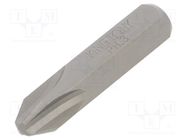 Screwdriver bit; Phillips; PH3; Overall len: 36mm KING TONY