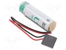 Battery: lithium; 3.6V; 1/2AA,1/2R6; 2600mAh; non-rechargeable 