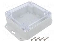 Enclosure: multipurpose; X: 105mm; Y: 105mm; Z: 45mm; ZP; light grey KRADEX