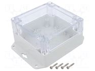 Enclosure: multipurpose; X: 105mm; Y: 105mm; Z: 60mm; ZP; light grey KRADEX