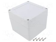 Enclosure: multipurpose; X: 105mm; Y: 105mm; Z: 90mm; ZP; light grey KRADEX