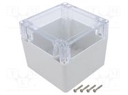 Enclosure: multipurpose; X: 105mm; Y: 105mm; Z: 90mm; ZP; ABS; gasket KRADEX