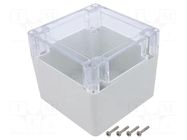 Enclosure: multipurpose; X: 105mm; Y: 105mm; Z: 90mm; ZP; light grey KRADEX