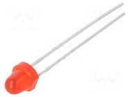LED; red; 5mm; 25÷50mcd; 60°; Front: convex; 2÷2.4VDC; No.of term: 2 EVERLIGHT