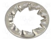 Washer; internally serrated; M6; D=11mm; h=0.7mm; DIN 6798J BOSSARD