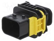 Connector: automotive; socket; male; PIN: 8; Type: w/o contacts TE Connectivity