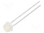 LED; white cold; 5mm; 1100÷4180mcd; 110°; Front: convex; 3.2÷4VDC CREE LED