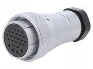 Connector: circular; plug; female; PIN: 26(22+4); IP65; WF40; 500V WEIPU