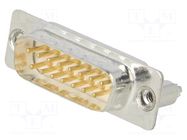 Connector: D-Sub; PIN: 15; socket; male; on PCBs,PCB snap; straight Deltron AG